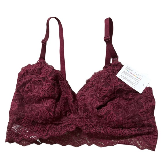 Auden Other - Auden burgundy pull over nursing bralette